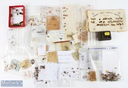 Display card by Modern Arms Co Ltd of various dry flies c 1935, together with 10 Hardy Bros