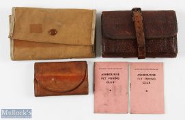 A collection of fishing wallets, made up of: leather 5