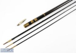 Gowland & Co Maker, 3-4 Crooks Lane, London Bridge, ebonised fly rod 12' 3pc with spare tip, brass