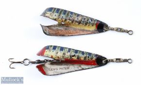 S Allcock Geens Patent Combination Spoon Baits both stamped Geen's Patent with S Allcock shield