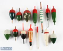 A pack of large course and pike floats x14 - some Fishing Gazettes
