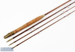 An unusual rod by Edgington, London: greenheart brook fly rod, 7' 6