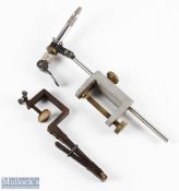An interesting lot - Jean Williams personal Vices: HMH API lever vice with 'C' clamp, full rotary,