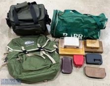 A collection of fishing bags and fly cases - Crane sports bag 12