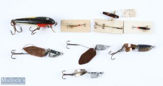 A collection of Hardy Artificial Baits, made up of: 2x The Swimmer bait; 2x The Hardy Spoon (crimped