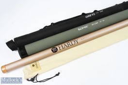 A collection of rod tubes as follows: Hardy Alnwick alloy tube for a flyweight rod, 40