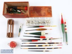 24x Classic Vintage Floats including a 'Nevamys' float, Allcock pith bodied roach floats, 2