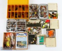 A collection of Fly Tins containing salmon, trout, pike flies made up of: Richard Wheatley slim