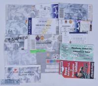 1990/2000s Manchester United European Away Football Tickets features Champions League, big games
