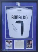Cristiano Ronaldo Signed Real Madrid Home replica Football Shirt in white, autograph to reverse,
