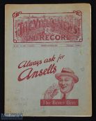 Pre-War 1935/1936 Aston Villa v Grimsby Town Div. 1 match programme 2 November 1935; slight tear,