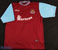 Michael Carrick Signed West Ham United Home replica Football Shirt with signature in black to front,