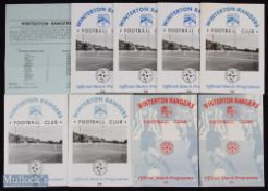 Collection of Winterton Rangers v Grimsby Town match programmes to include 1992/93 (single sheet),