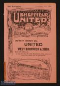 Pre-war 1913/1914 Sheffield Utd v Grenoside reserve match programme 28 February 1914, 4 pager; ex.