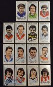 Selection of England Football Captains Collectors Cards featuring Gary Linekar, Mick Channon,