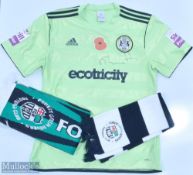 2013/14 Forest Green Rovers Signed Match Issued Football Shirt Bennett No 6, signed to the front and