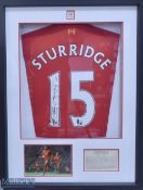 Daniel Sturridge Signed Liverpool FC Home replica Football Shirt in red, signed to the reverse,