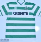 1987-1989 Celtic Football Shirt CR Smith, replica shirt by Umbro short sleeve size L