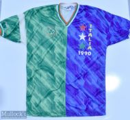 1988-1990 O'Neills Ireland/Italy Retro Football Shirt 1990 Italia- short sleeve size L