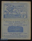 Scarce war time, 1939/40 Millwall v Portsmouth Football League subsidiary competition, South 'C'