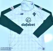 2018- 2019 Celtic Football Away Shirt New Balance Dafabet long sleeve L - No.22 on back