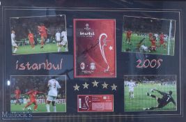 Steven Gerrard Signed Champions League Final 2005 Football Programme Display with large frame