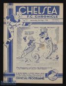 Pre-war 1936/1937 Chelsea v Grimsby Town Div. 1 match programme 2 September 1936; slight fold,