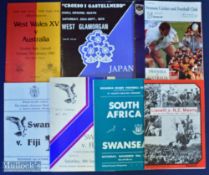 1969-1992 West Wales and its Clubs v Tourists Rugby programmes (7): Llanelli v NZ Maoris 1982;
