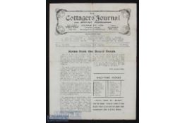 1923/24 Fulham v Stoke Div. 2 match programme 21 April; 4 pager, folds (kept flat), no writing.