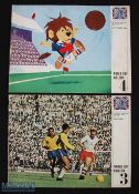 World Cup football c1965 World Cup Willie Bulletin No.3 and No.4 issued by FIFA and the FA