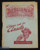 1934/35 Aston Villa v Grimsby Town Div. 1 match programme 16 February 1935 at Villa Park; fair