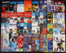 1980-2002 Football Programmes, to include Manchester City, Arsenal, Manchester United home and