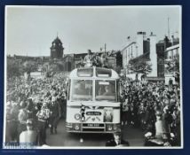 1959 Nottingham Forest FC Cup Winning Team Press Photograph stamped to the reverse Fleet Street