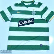 2008- 2010 Celtic Football Nike Shirt Carling, replica shirt by Nike short sleeve size L