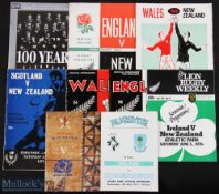 1963-2004 All Home Nations' Rugby Tours in NZ Programmes (9): NZ v England, both tests, 1963, and