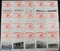 1961/62 Collection of Manchester United home reserve programmes full season less Newcastle United (