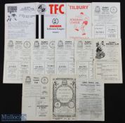 Selection of Tilbury FC home match programmes 1946/47 Romford (FAC), 1947/48 Leyton (Essex Cup),