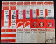 Selection of Charlton Athletic home programmes 1946/47 Blackburn Rovers, 1948/49 Blackpool, 1949/