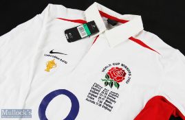 2003 England World Cup Winners Commemorative Shirt: Limited edition No.9/50 made by Nike size 45