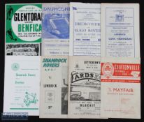Selection of Irish programmes to include 1953/54 County Antrim FA v South Africa at Cliftonville,
