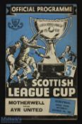 1950/51 Scottish League Cup semi-final Ayr Utd v Motherwell 7 October 1950 at Ibrox Park; good. (1)