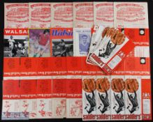 Selection of Walsall home programmes 1955/56 Aldershot (ph), Norwich City (ph), 1957/58