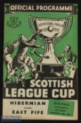 1953/54 Scottish League Cup s/f Hibernian v East Fife 10 October 1953 at Tynecastle; slight creases,
