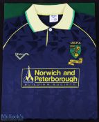 1993-94 Norwich City Away Football Replica Shirt Jersey Ribero Size M, short sleeve, with a scarce