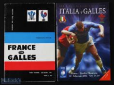 1961/2005 France/Italy v Wales Rugby Programmes (2): First Paris magazine-style issue for a Wales