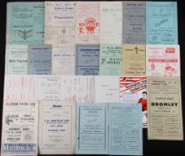 Selection of non-league programmes 1946/47 Stansted v Harwich & Parkeston (Essex Snr Cup), 1947/48