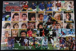 Football player cards to include 1980 Topps Spotlights 18/30 including Ray Wilkins, Trevor Brooking,