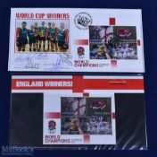 2003 England Rugby World Cup Signed Stamps: signed by Julian White, Martin Johnson, Dorian West,