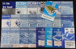 Selection of Peterborough Utd home match programmes 1954/55 Yarmouth (Eastern Counties), 1956/57