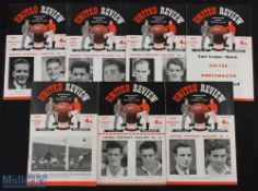 Manchester Utd 1955/56 Div. 1 champions home programmes Luton Town, Arsenal, Birmingham City,